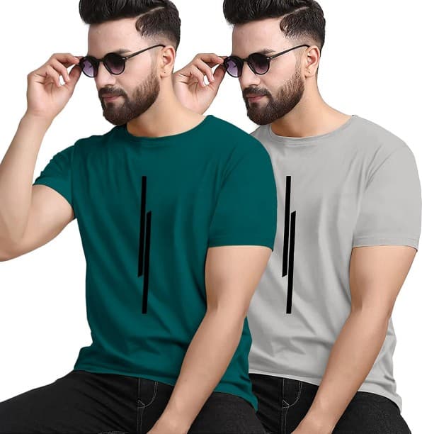 Pack of 2 Men Print T-Shirt